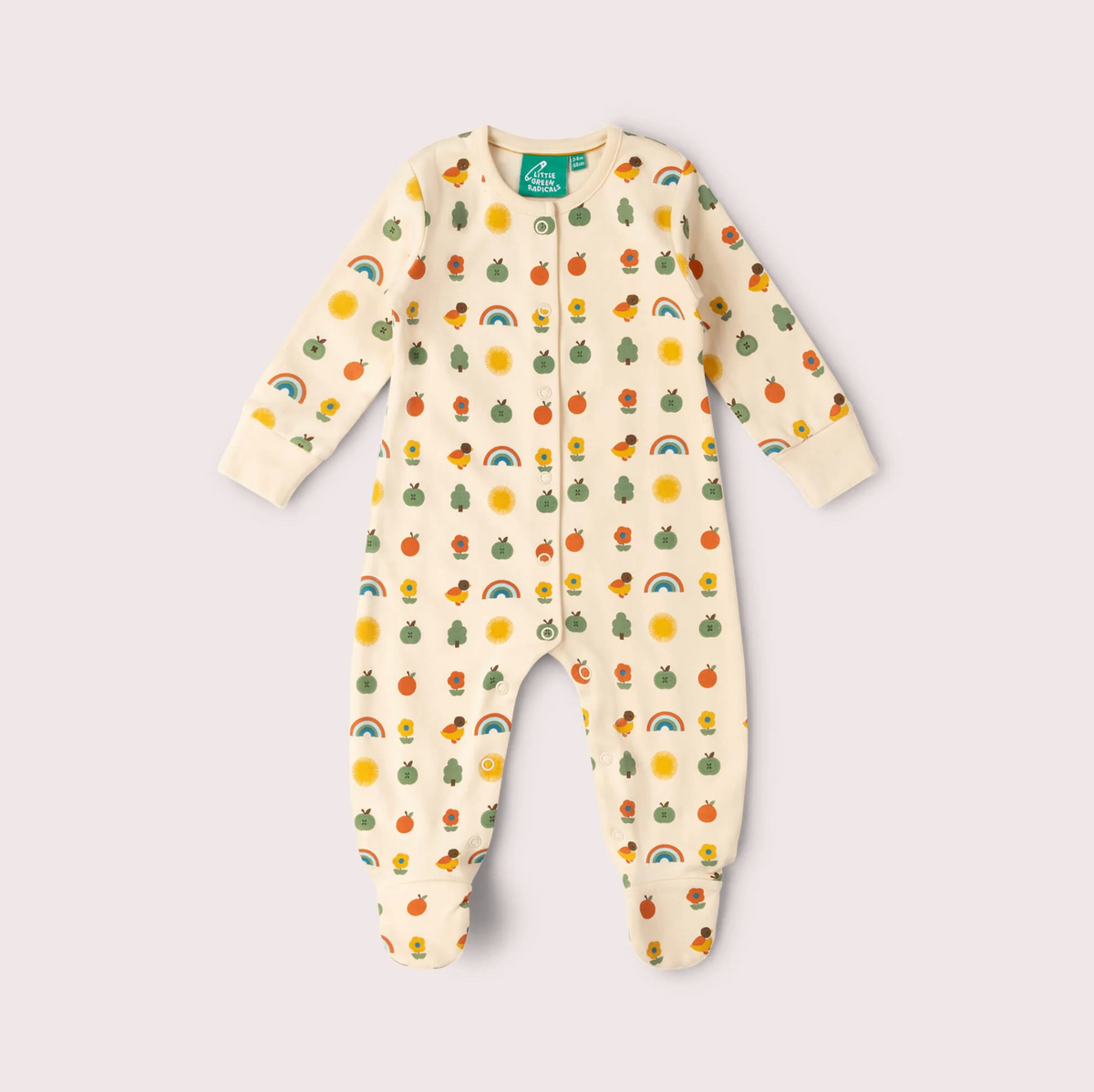Vintage Rainbows Organic Babygrow
