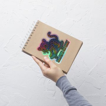 Holographic Skate Or Cry Sticker