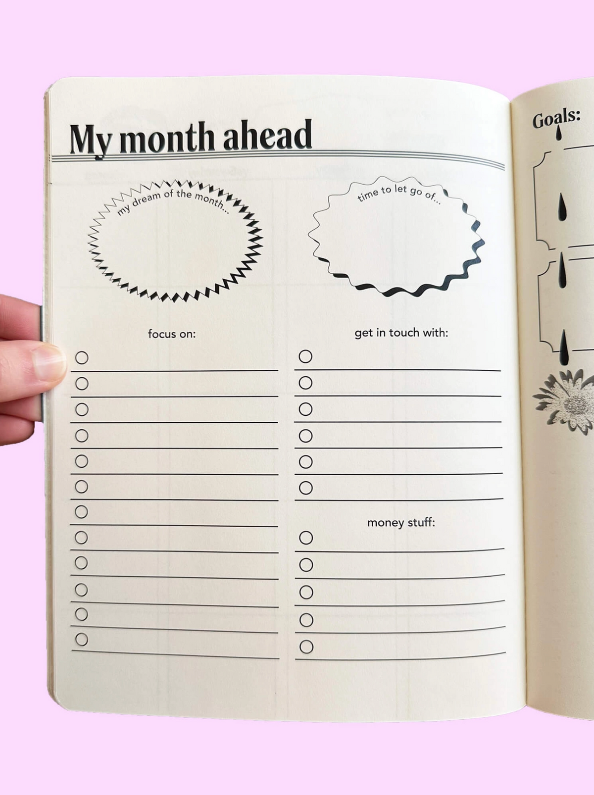 Rare Rose Month View Planner