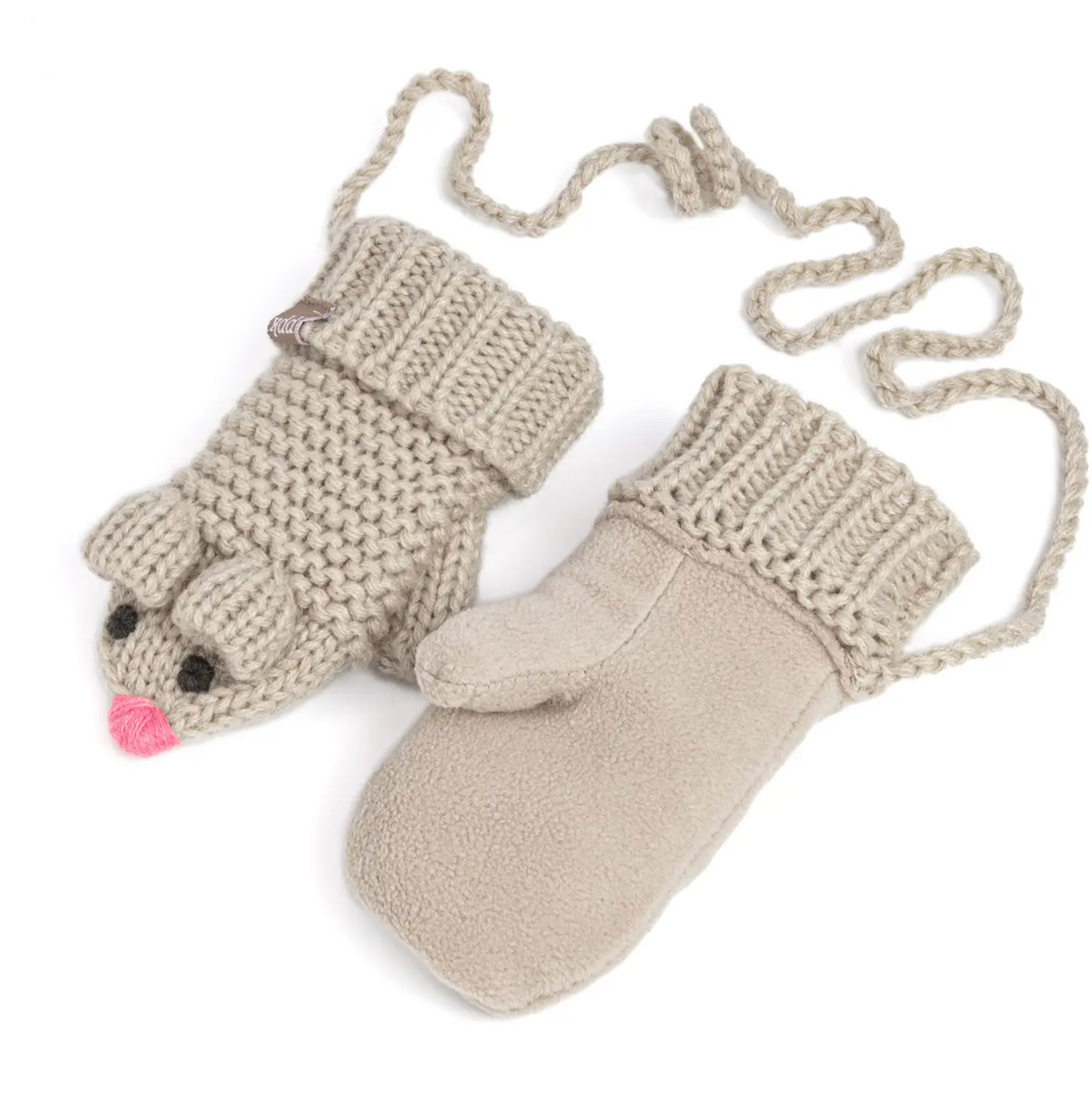Kids Knitted Mouse Mittens