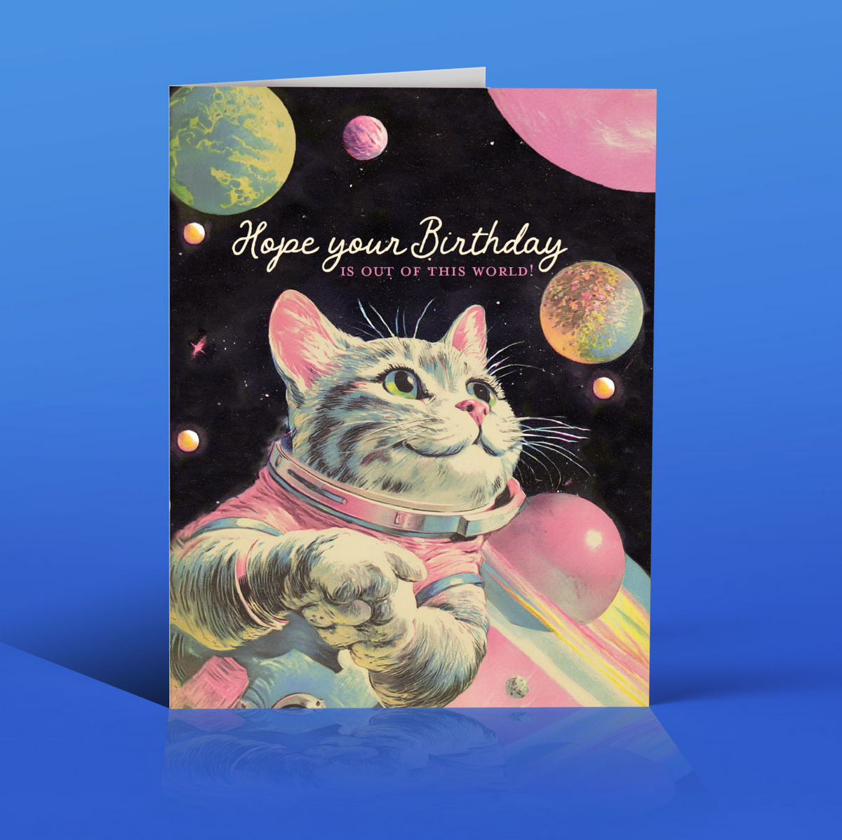 Out of This World Cat Birthday Card