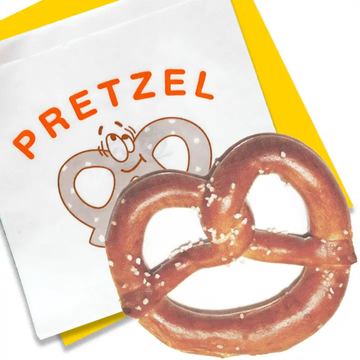 Nyc Pretzel Postcard W/Envelope & Concession Bag
