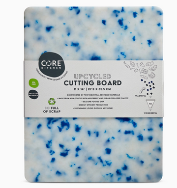 Recycled Plastic Cutting Board Blue Confetti (Medium)
