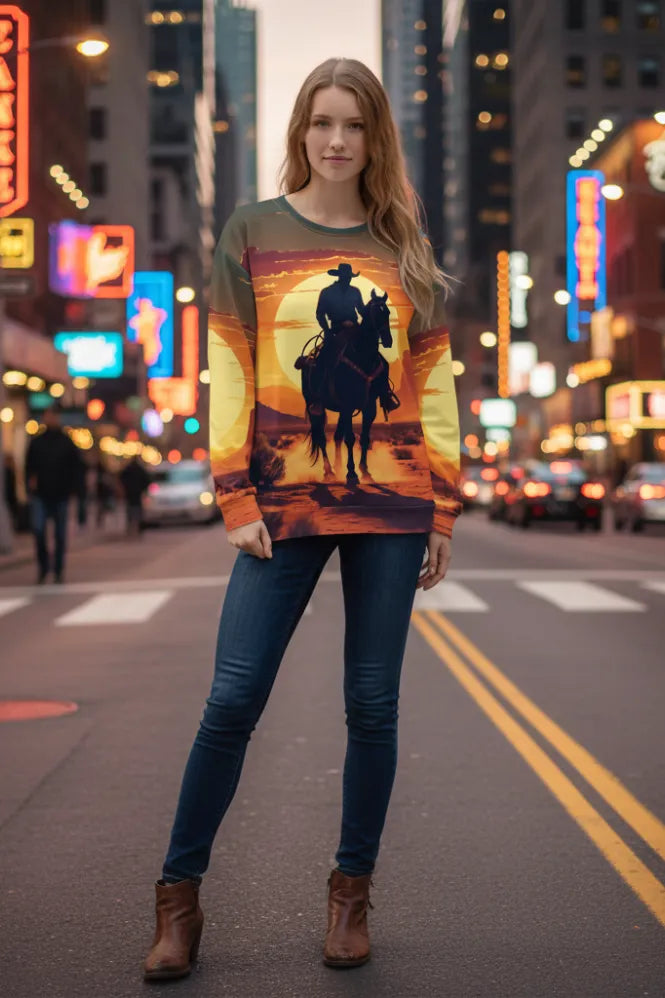 Desert Dusk Rider ¨C Recycled Unisex Sweatshirt
