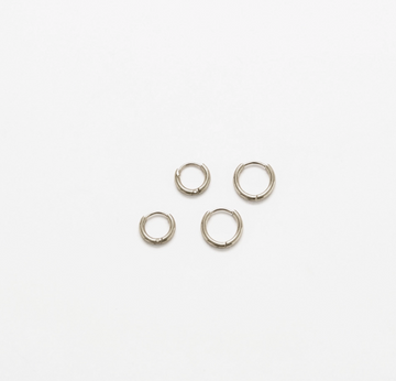 Silver Double Pack - Mini Hoop Earrings