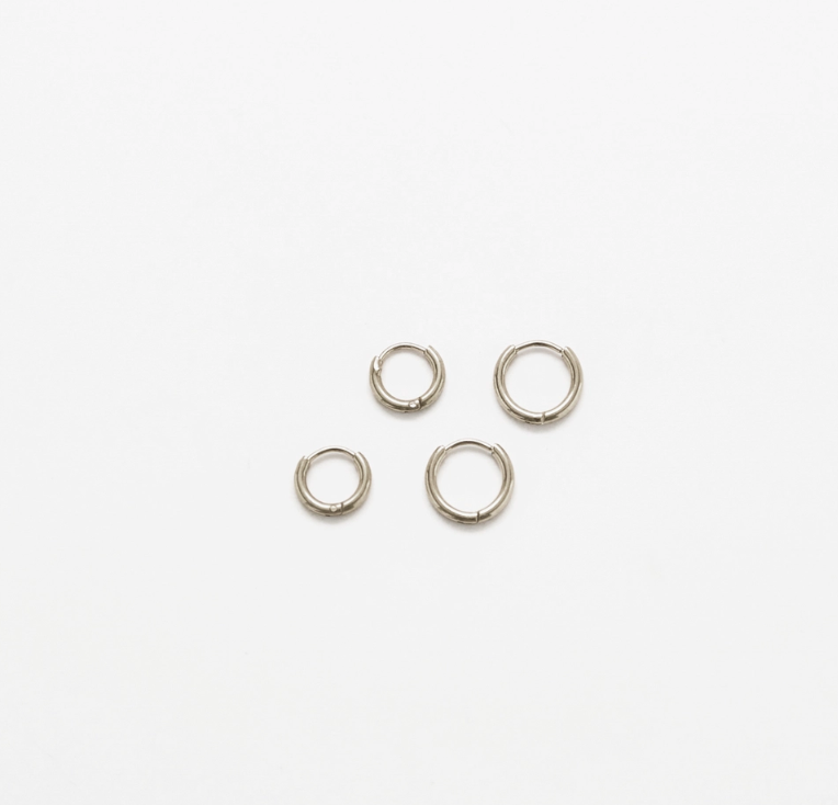 Silver Double Pack - Mini Hoop Earrings