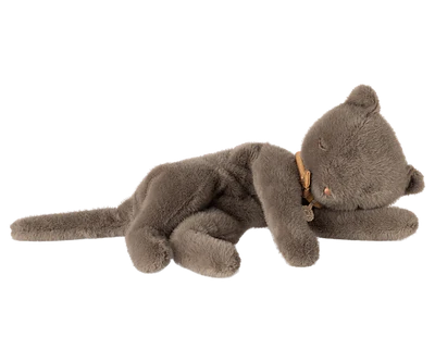 Sleeping kitten plush, Medium - Grey