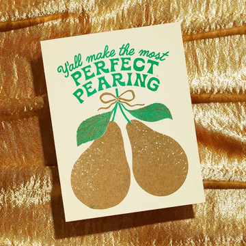 Perfect Pearing - Risograph Wedding Card