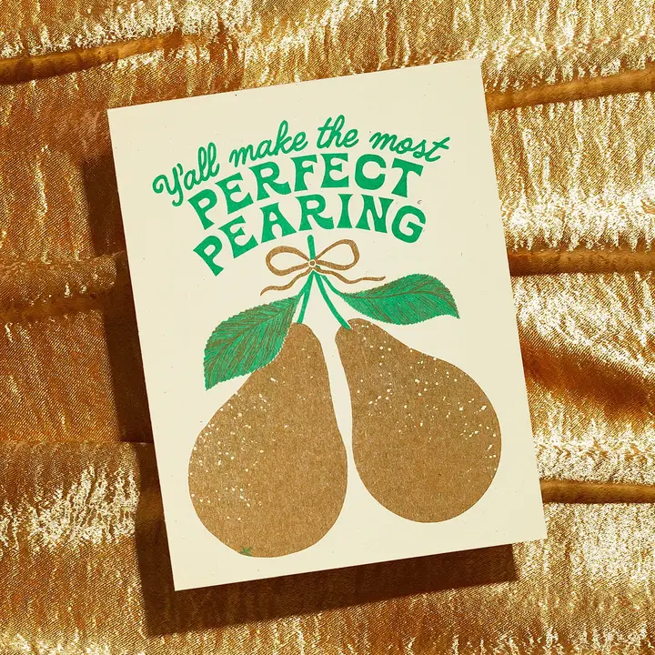 Perfect Pearing - Risograph Wedding Card
