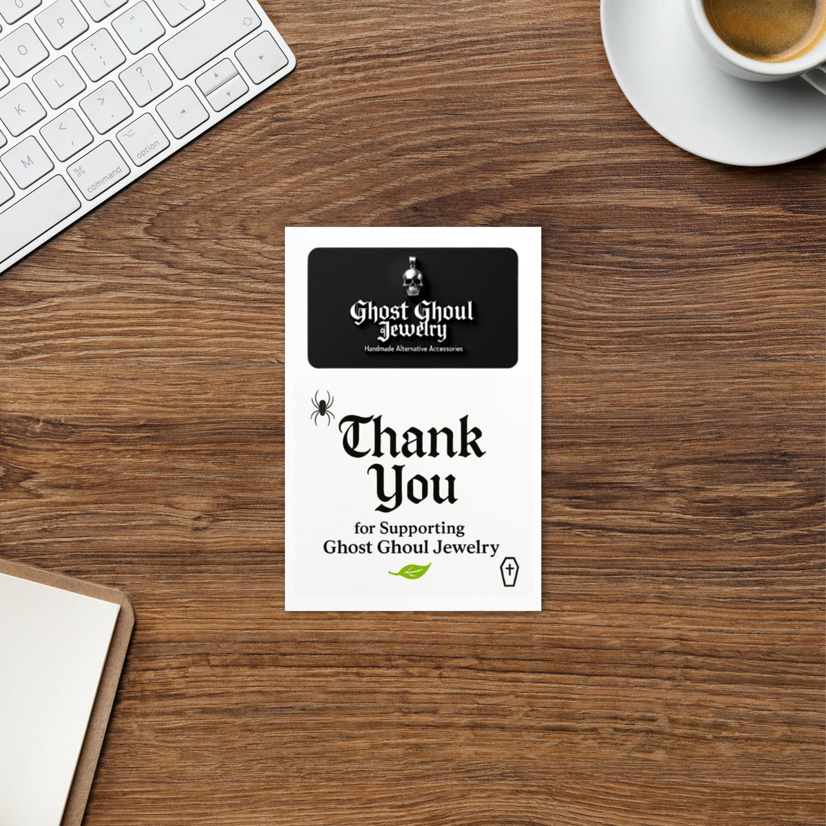 Ghost Ghoul Jewelry Thank You Postcard