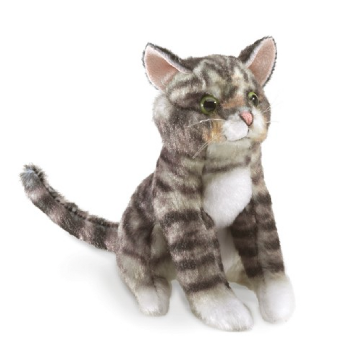 Mini Gray Tabby Finger Puppet