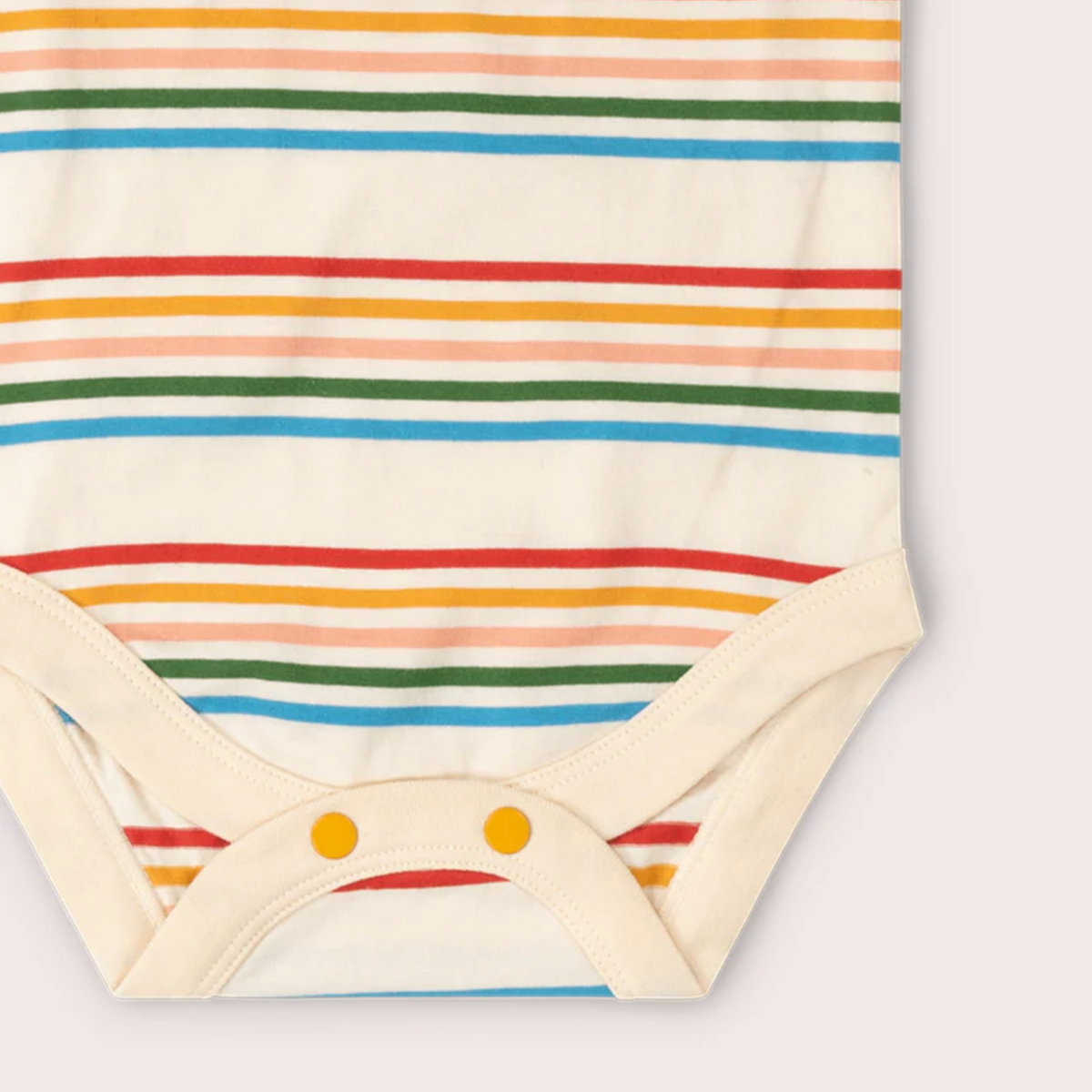 Vintage Rainbows Striped Organic Baby Bodysuit