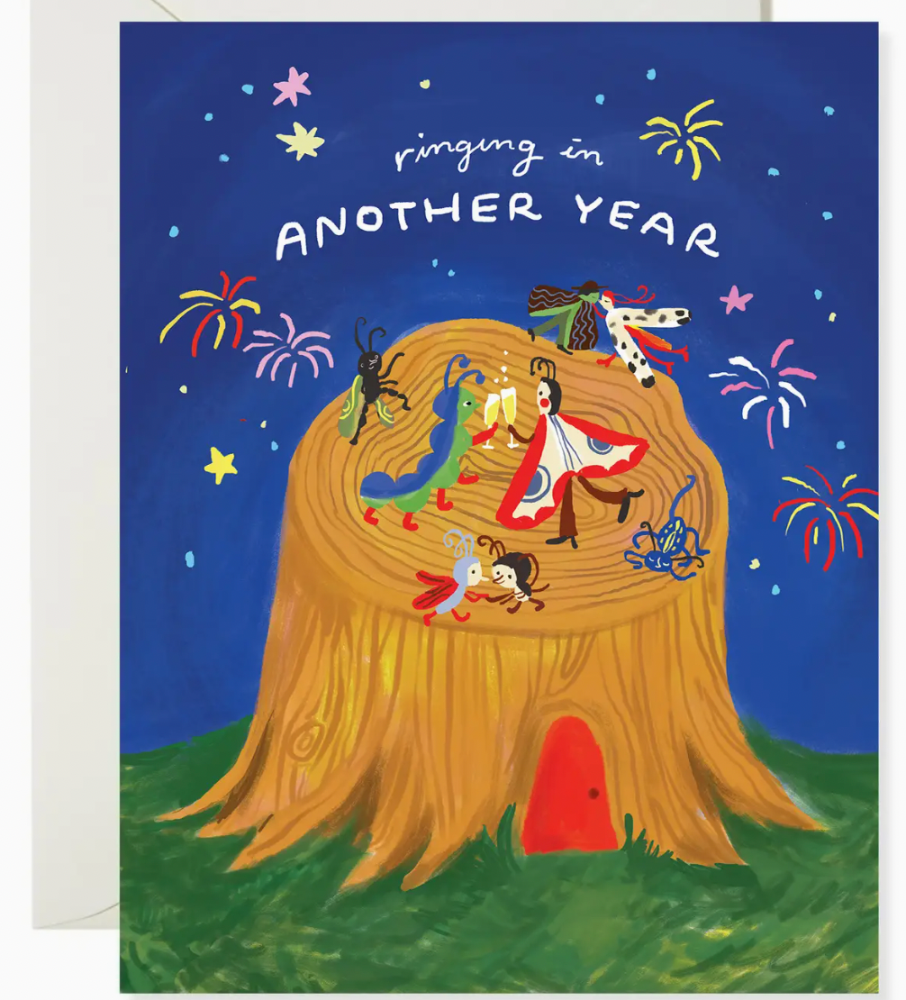 New Year Bug Party Greeting Card