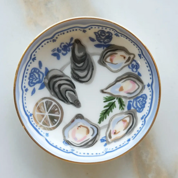 Oysters Porcelain Trinket Dish