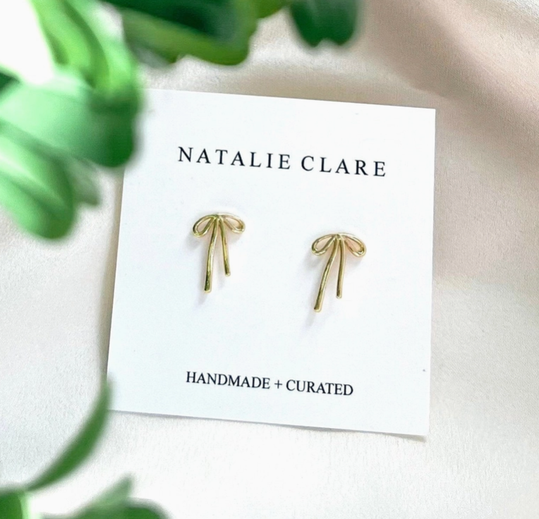 Silver Ribbon Earrings