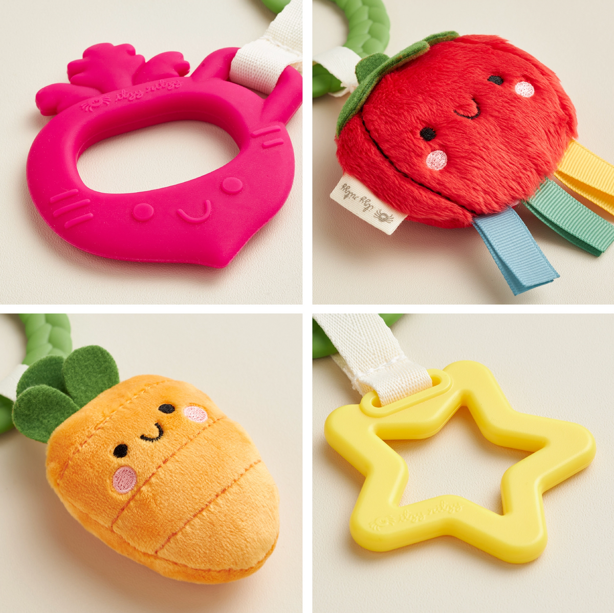 Bitzy Busy Ring? Teething Activity Toy Veggie