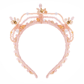 Blushing Crystals Beaded Tiara